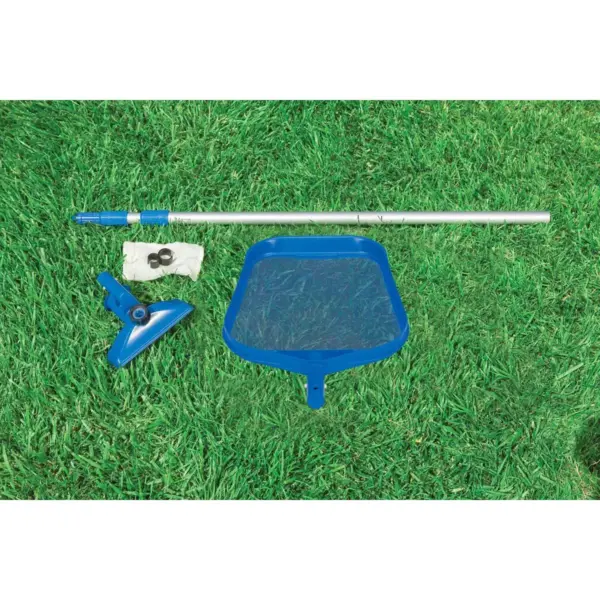 Intex 28002E Cleaning Maintenance Swimming Pool Kit with Vacuum, Surface Skimmer, and Telescoping Pole for Above Ground Pools (Pool Sold Separately)