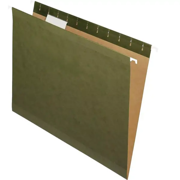 Pendaflex 100% Recycled Hanging File Folders Letter Size Standard Green 464720