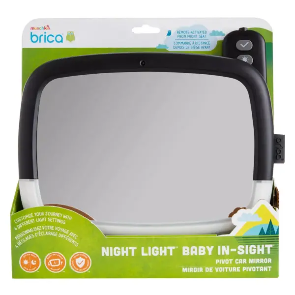 Munchkin Brica Night Light Baby In-Sight Pivot Car Mirror