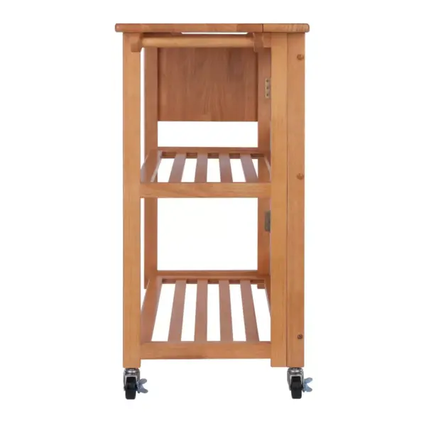 Foldable Cart Wood/Light Oak - Winsome