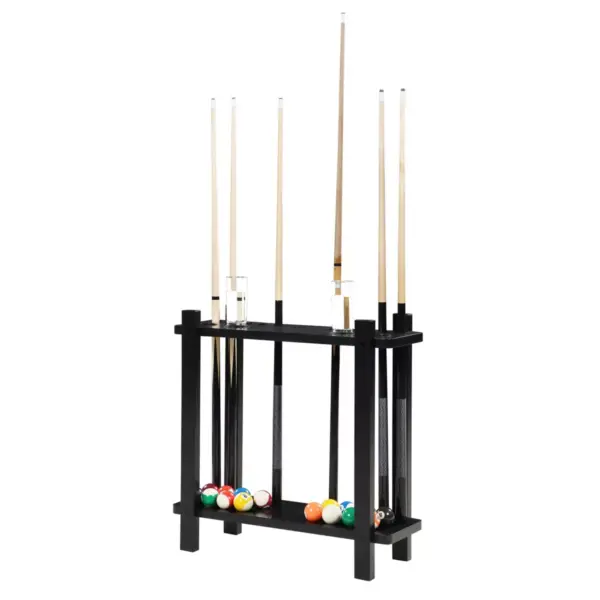 Hathaway Classic Floor Billiard Pool Cue Rack - Black