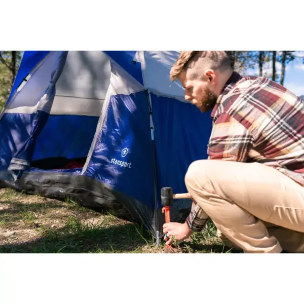 Stansport Teton 6 Person Dome Tent Blue/White