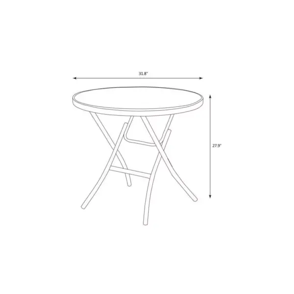 32" Patio Bistro Table - Clear - Room Essentials™