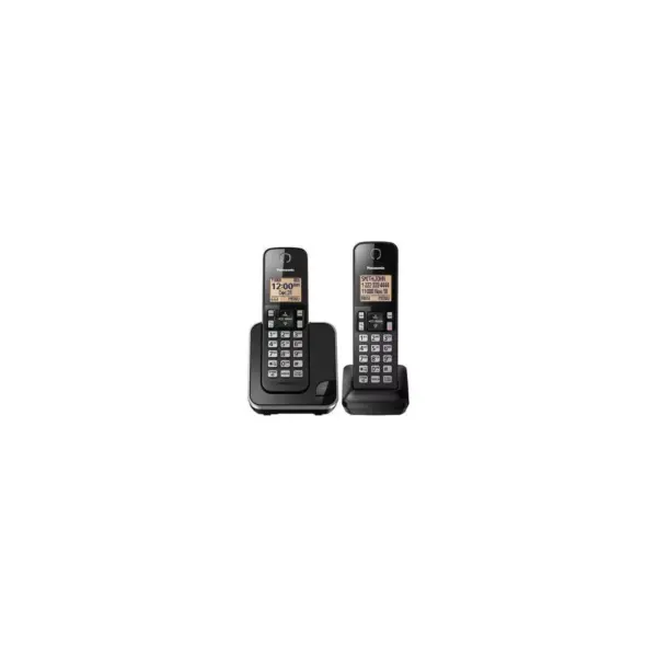 Panasonic 2 Handset Cordless Phone - Black (KX-TGC352B)