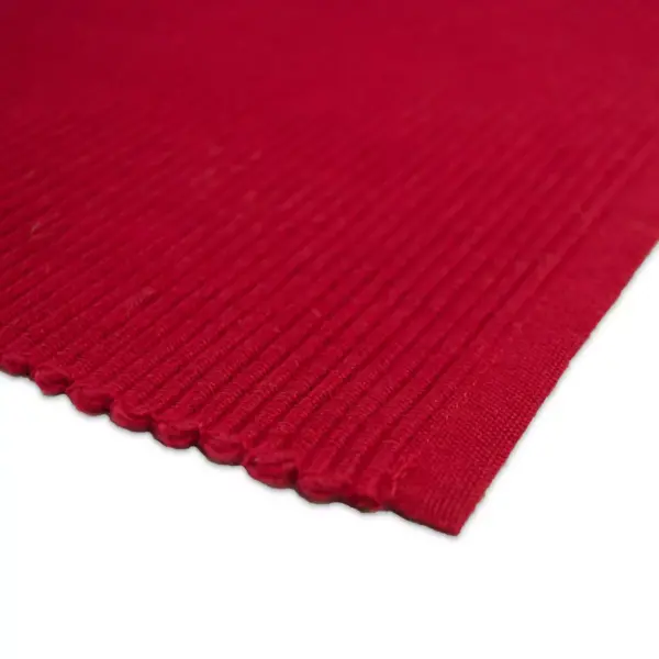 Set of 6 Ribbed Placemat Red - Design Imports