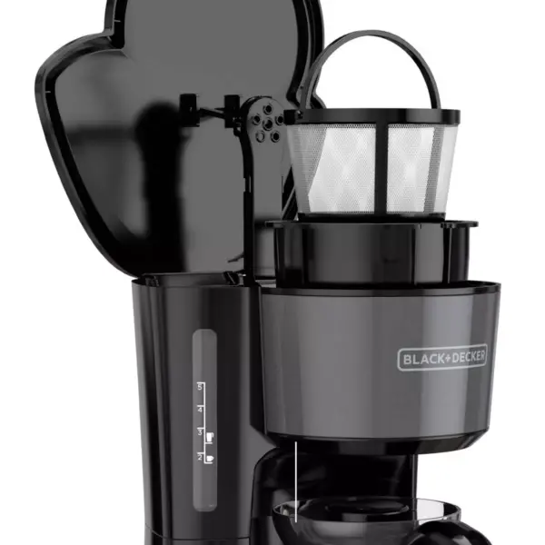 BLACK+DECKER 5 Cup 4-in-1 Station Coffeemaker – Black Stainless Steel CM0750BS