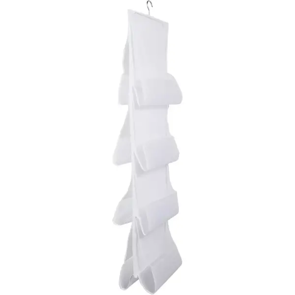 Okuna Outpost 2 Pack Hanging Purse Organizer for Closet Storage, White Mesh (48 x 13.8 in)