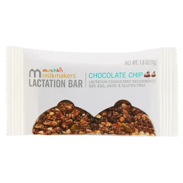 Munchkin Milkmakers 6pk Lactation Bars Gluten Free - Chocolate Chip