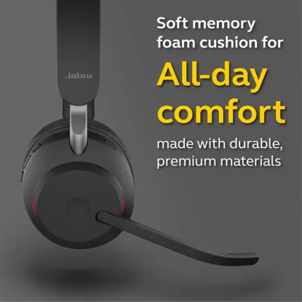 Jabra Evolve2 65 USB-A UC Mono with Charging Stand - Black Wireless Headset / Music Headphones