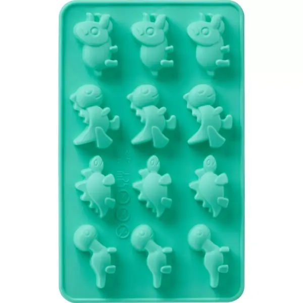 Trudeau 2pk Dinosaur Chocolate Molds Aqua