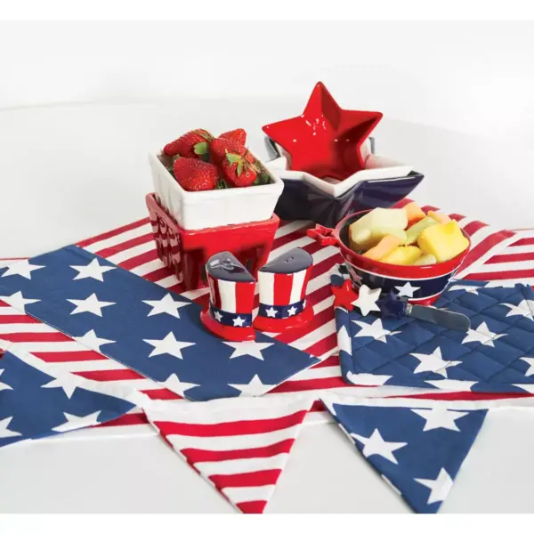 C&F Home Patriotic July 4th Star Shaped Dish Set of 3