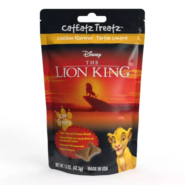 CatEatz Treatz The Lion King Tartar Control Chicken Flavor Dental Cat Treats - 1.5oz