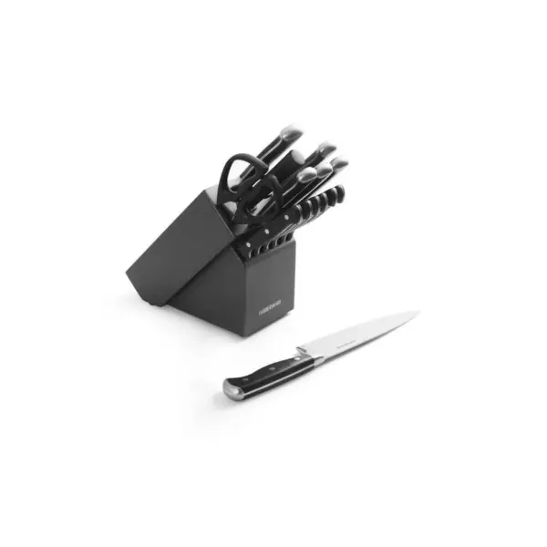 Farberware 15pc Forged Triple Rivet Knife Block Set; Graphite