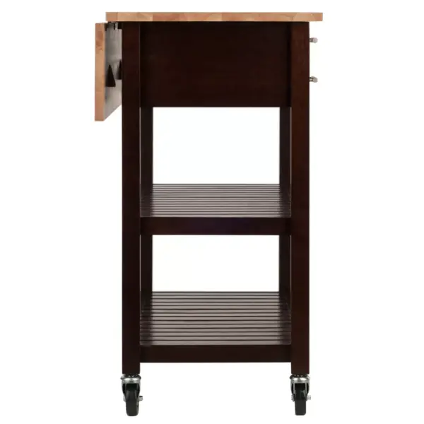 Langdon Kitchen Cart Cappuccino - Winsome