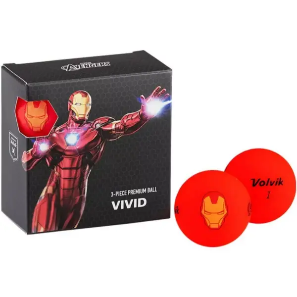 Volvik Marvel Golf Balls 4pk-Iron Man