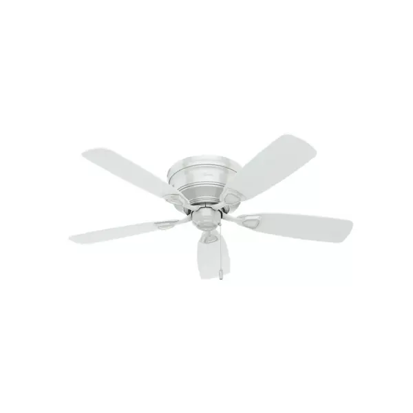 48" LED Low Profile Ceiling Fan (Includes Energy Efficient Light Bulb) White - Hunter