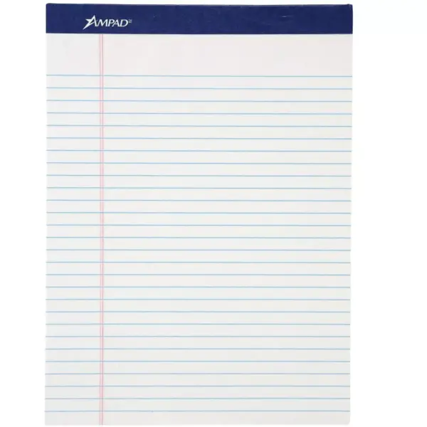 Ampad Recycled Writing Pads 8 1/2 x 11 3/4 White 50 Sheets Dozen 20170