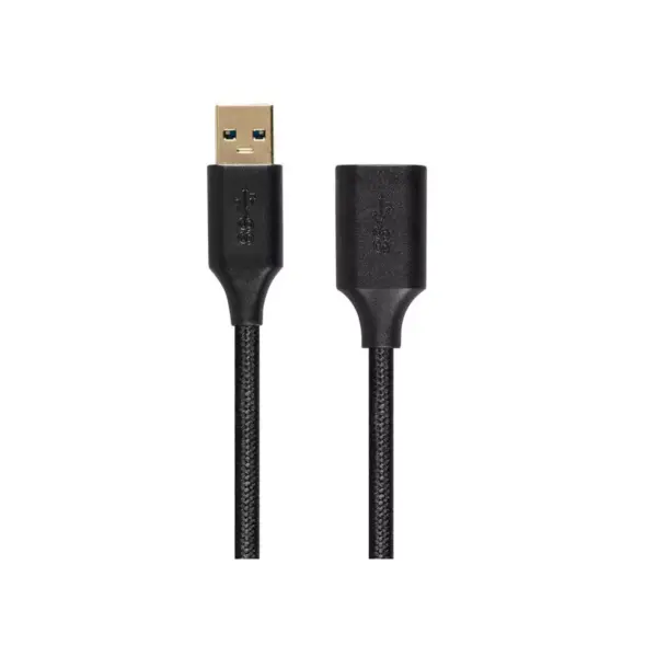 Monoprice USB & Lightning Cable - 10 Feet - Black | USB 3.0 A Male to A Female Premium Extension Cable