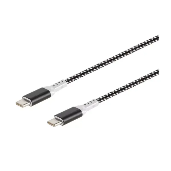 Monoprice Stealth Charge and Sync USB 2.0 Type-C to Type-C Cable, 3 Feet + 6 Feet + 10 Feet - White (Multipack) Up to 3A/60W