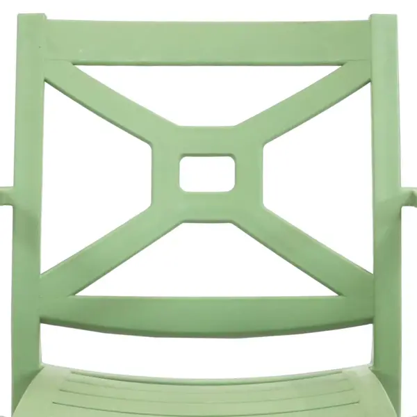 Sunnydaze Polypropylene Tristana Stackable Outdoor Patio Arm Chair, Green