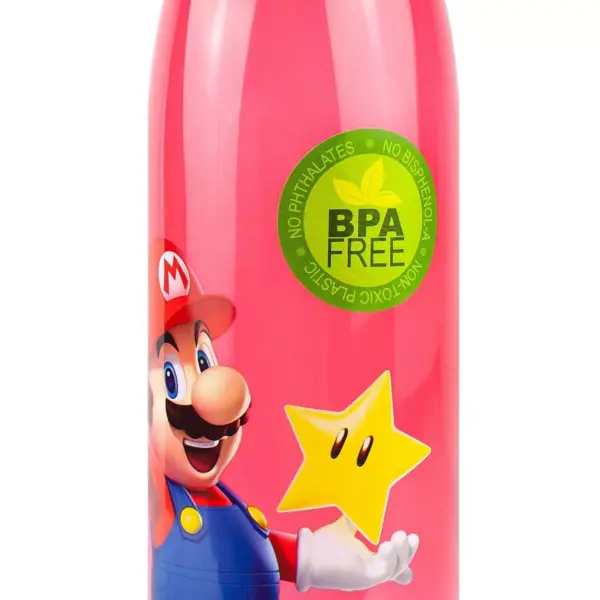 Just Funky Super Mario Bros Red Plastic Water Bottle | 20 oz