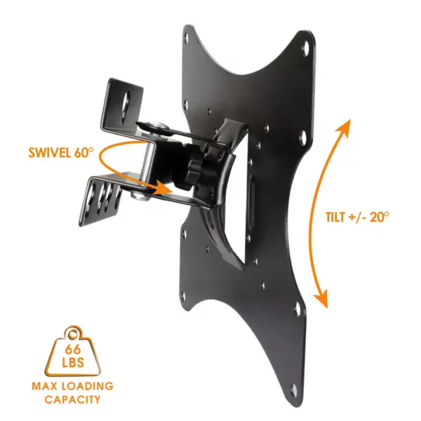 MegaMounts Heavy Duty Full Motion Television Mount for 17- 42 Inch LCD, LED and Plasma Televisions