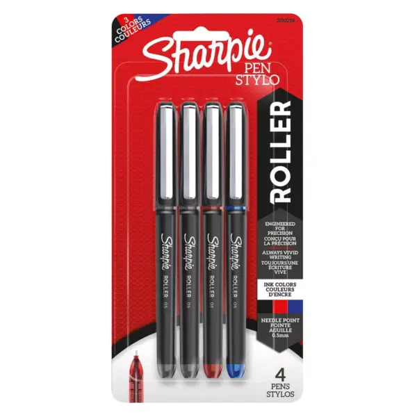 Sharpie 4pk Pens Rollerball .5mm Multicolor