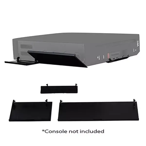 TTXTECH 3 Pack Console Door Covers Repair Part Compatible with Nintendo Wii, Black