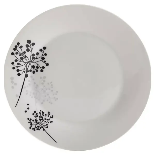 Gibson 101769.12RM Netherwood 12 Piece Round Glazed Durable Dinnerware Plates, Bowls, and Mugs, Microwave and Dishwasher Ready, White