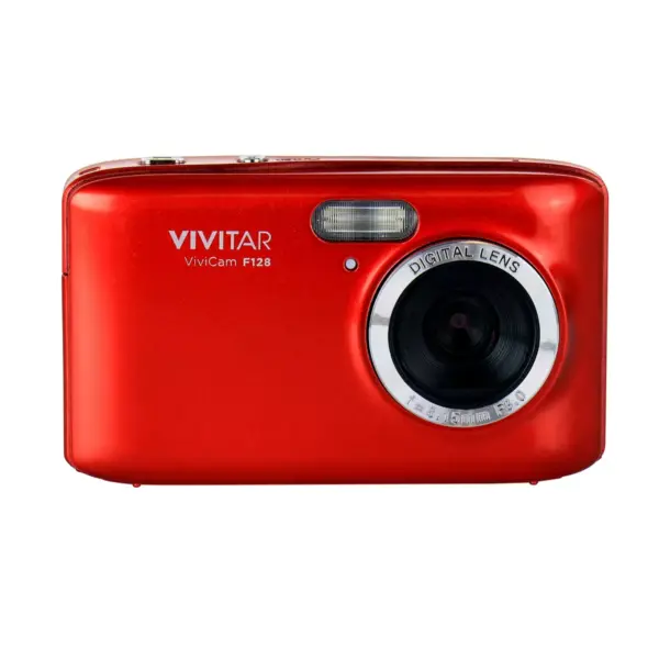 Vivitar ViviCam F128 14.1 Mega Pixel Digital Camera with 2.7 Inch LCD Screen in Red