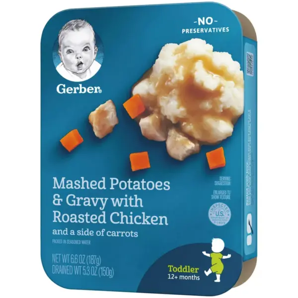 Gerber Lil' Entrees Mashed Potatoes & Gravy with Roasted Chicken and Carrots Baby Meals - 6.6oz