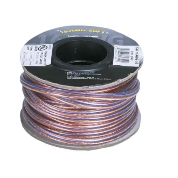 Monoprice Speaker Wire / Cable - 100 Feet - 12 Gauge AWG Enhanced Loud Oxygen-Free Copper Jacketed In Durable Plastic With Color Coded Conductor