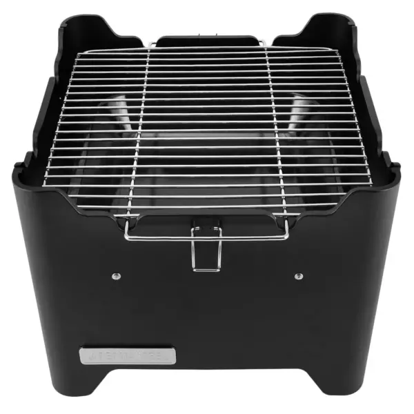 Permasteel PG-40C10-BK Square Portable Charcoal Grill - Black