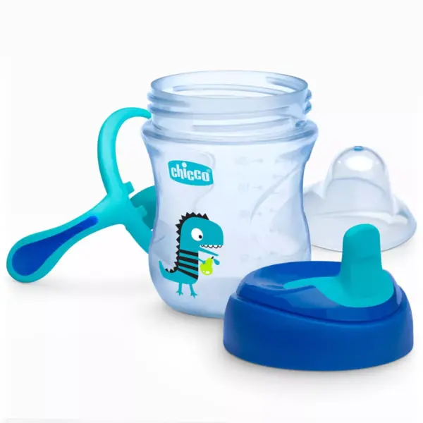 Chicco First Spout Trainer Portable Drinkware Sippy Cup - Blue - 2pk/7oz Each