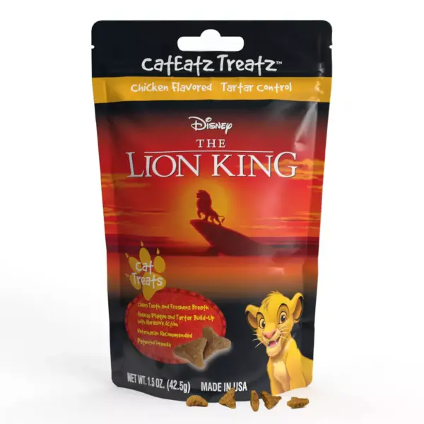 CatEatz Treatz The Lion King Tartar Control Chicken Flavor Dental Cat Treats - 1.5oz