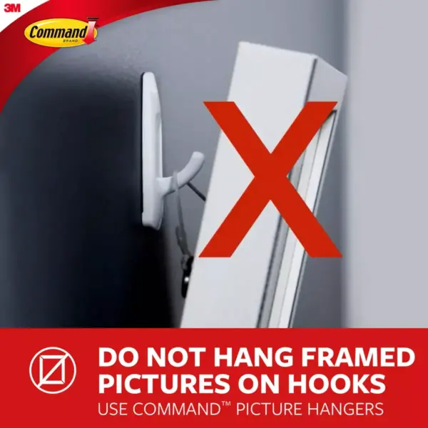 Command 6 Hooks 12 Strips Small Sized UtilityDecorative Hooks Value Pack White