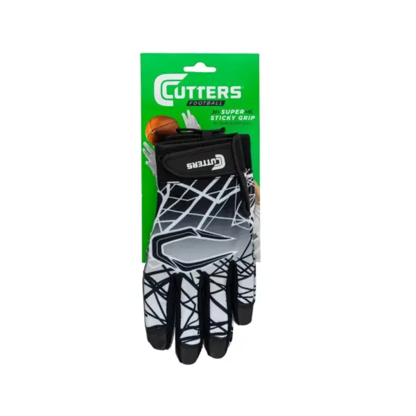 Cutters Game Day Receiver Adult Gloves Black - S