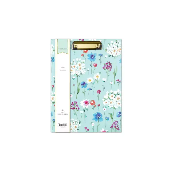 Day Designer Clipfolio with Writing Pad Field of Daisies - Blue Sky