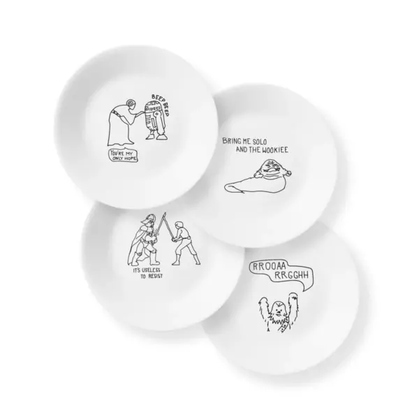 Corelle Star Wars 6.7" 4pk Glass Appetizer Plates