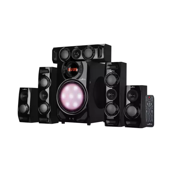 beFree Sound 5.1 Channel Surround Sound Bluetooth Speaker System in Black