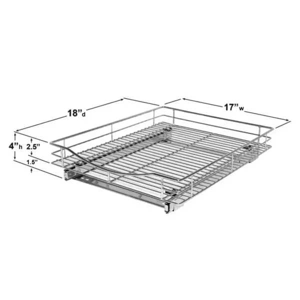 Lynk Professional 17" x 18" Slide Out Cabinet Organizer - Pull Out Under Cabinet Sliding Shelf