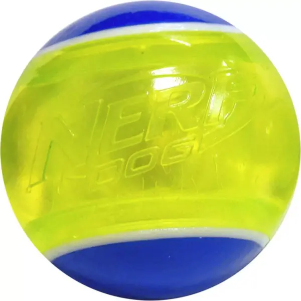 NERF TPR Blaze LED Tennis Ball Dog Toy - Green - 3.25"