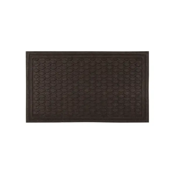 1'6"X2'6" Diamond Tufted Door Mat Dark Brown - Apache Mills