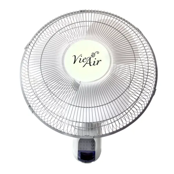 Vie Air 16 Inch 3 Speed Plastic Wall Fan with Remote Control in White