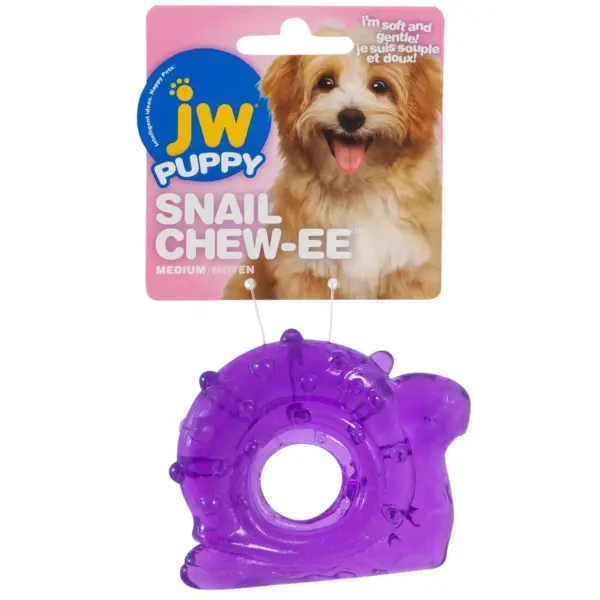 JW Pet Puppy Snail Chew-Ee Dog Toy - Purple