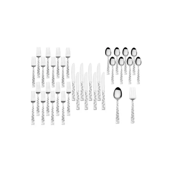 International 34pc Stainless Steel Wheels Silverware Set