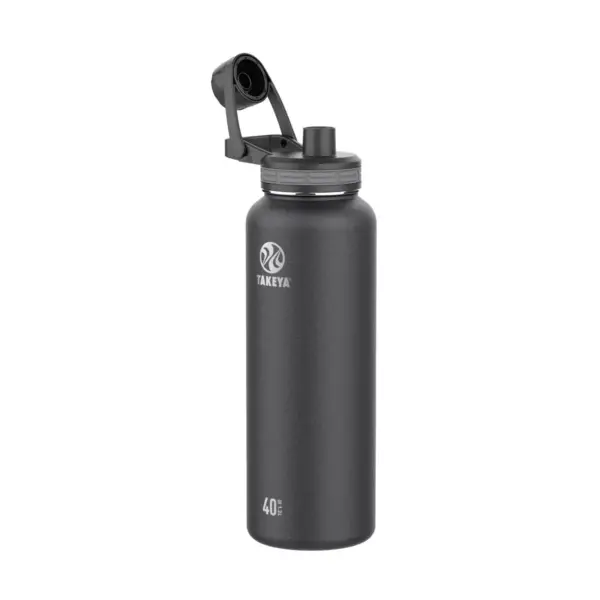 Takeya 40oz Outdoor Essentials Insulated Stainless Steel Water Bottle with Spout Lid - Onyx