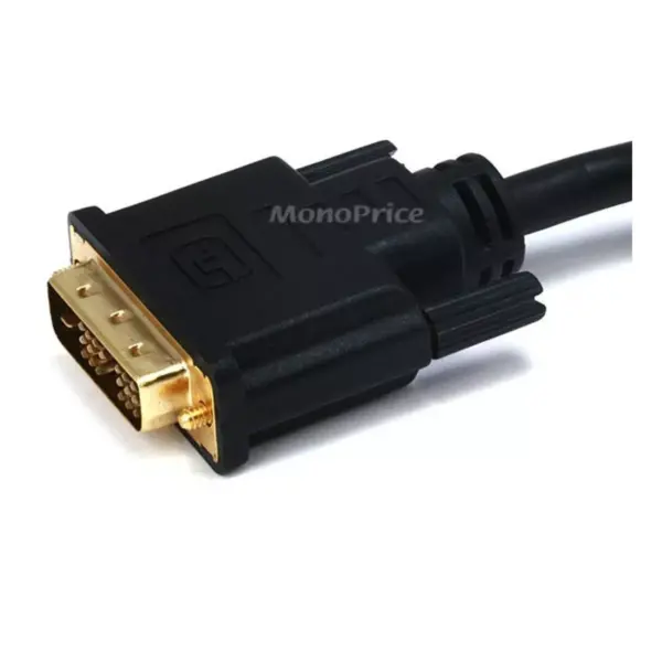 Monoprice High Speed Video Cable - 6 Feet - Black | 28AWG HDMI to DVI Adapter Cable with Ferrite Cores