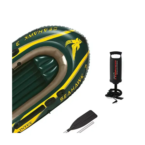 Intex Seahawk 3 Inflatable raft Set and 2 Transom Mount 8 Speed Trolling Motors