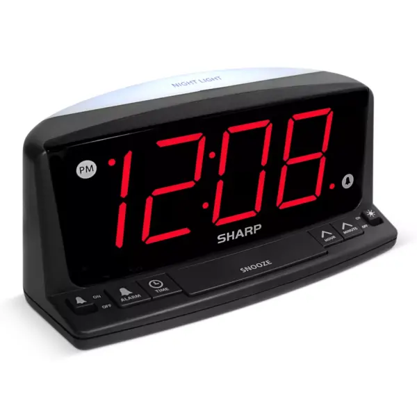 Sharp LED Night Light Alarm Clock